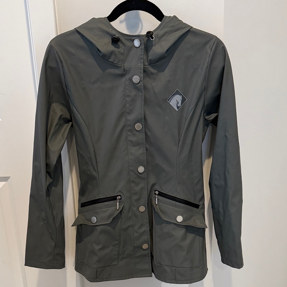 Arista Equestrian Rain Gray Hooded Jacket